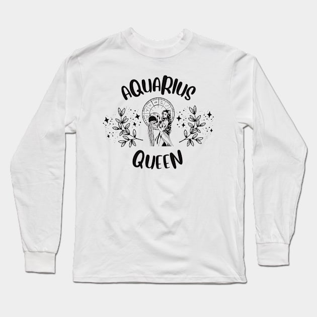 Aquarius Queen Long Sleeve T-Shirt by teresawingarts